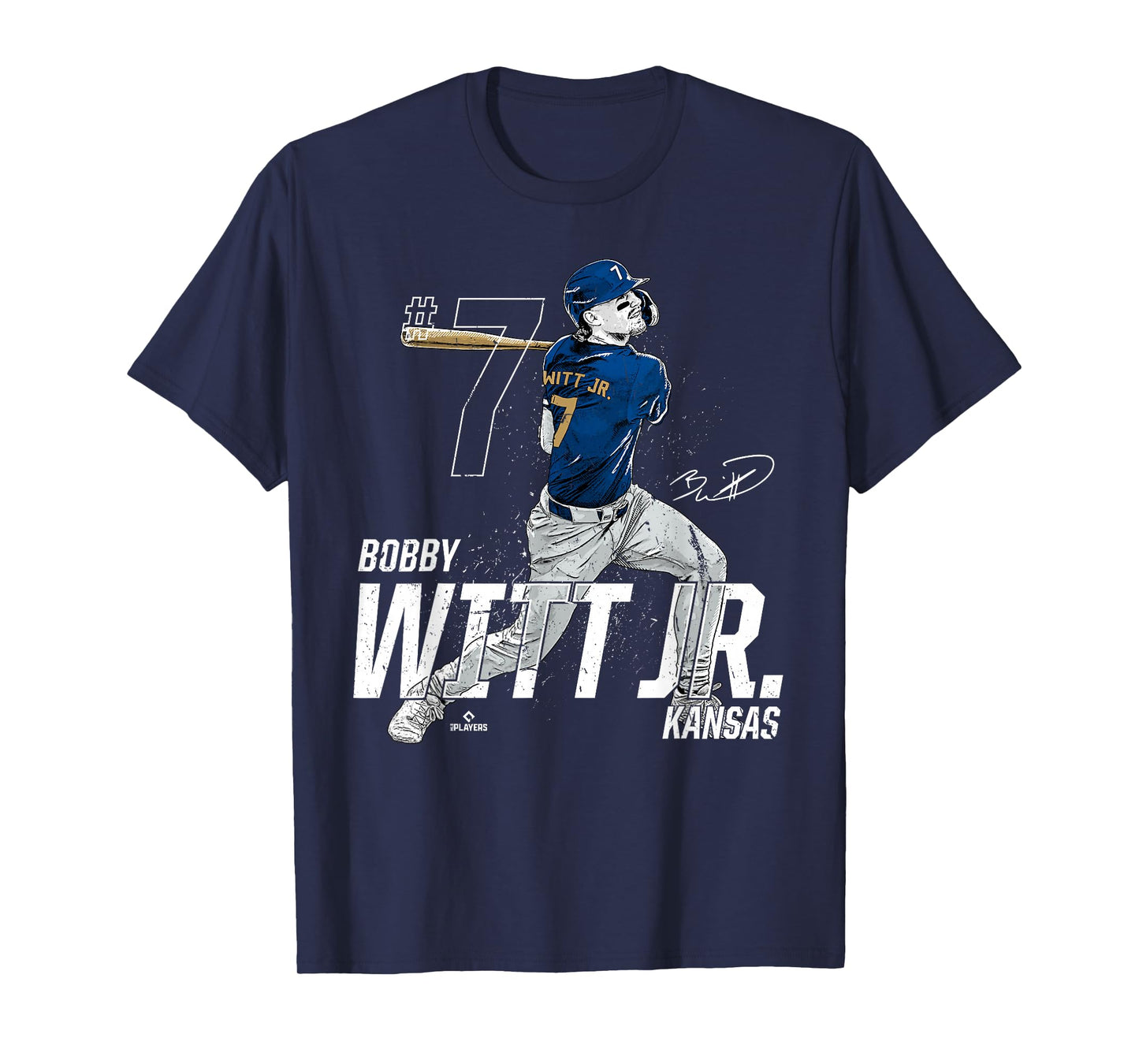 Dynamic Pose Bobby Witt Jr Kansas City Baseball MLBPA T-Shirt