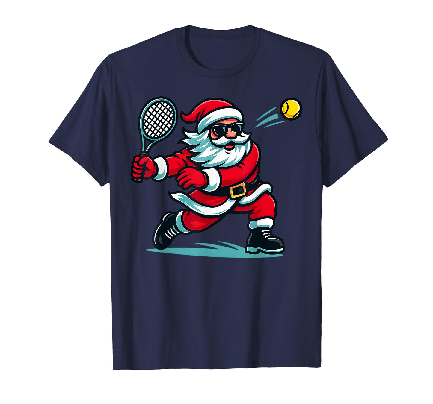 Cute Christmas Tennis Player Santa Xmas Boys Girls Men Kids T-Shirt