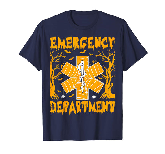 Emergency Department Emergency Room Halloween Spooky Nurse T-Shirt