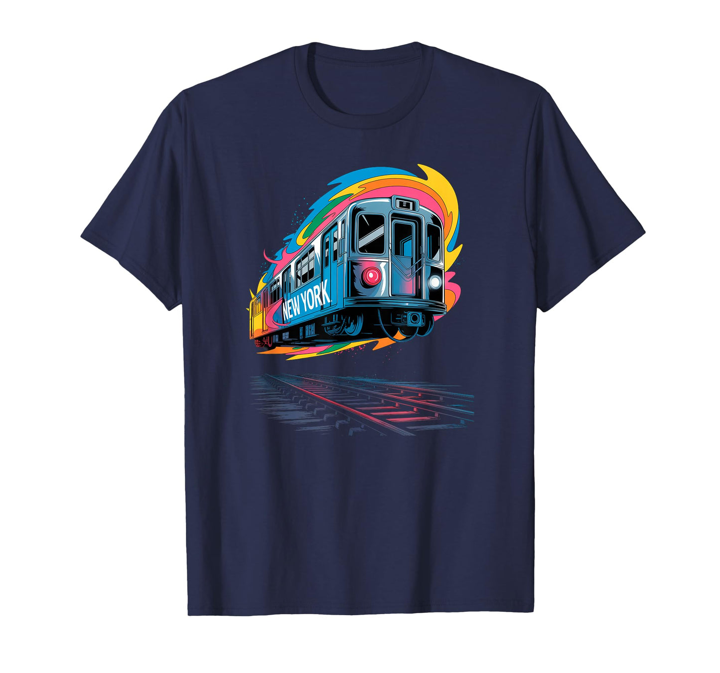 New York City Transit Bold Urban Train-Inspired Design T-Shirt