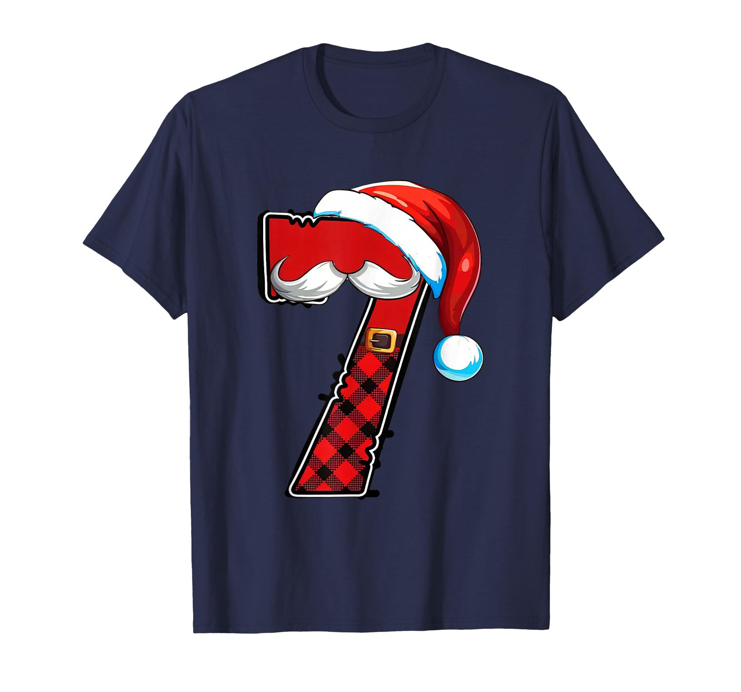 Number 7 Santa Christmas 67 Meme Matching Family Costume T-Shirt
