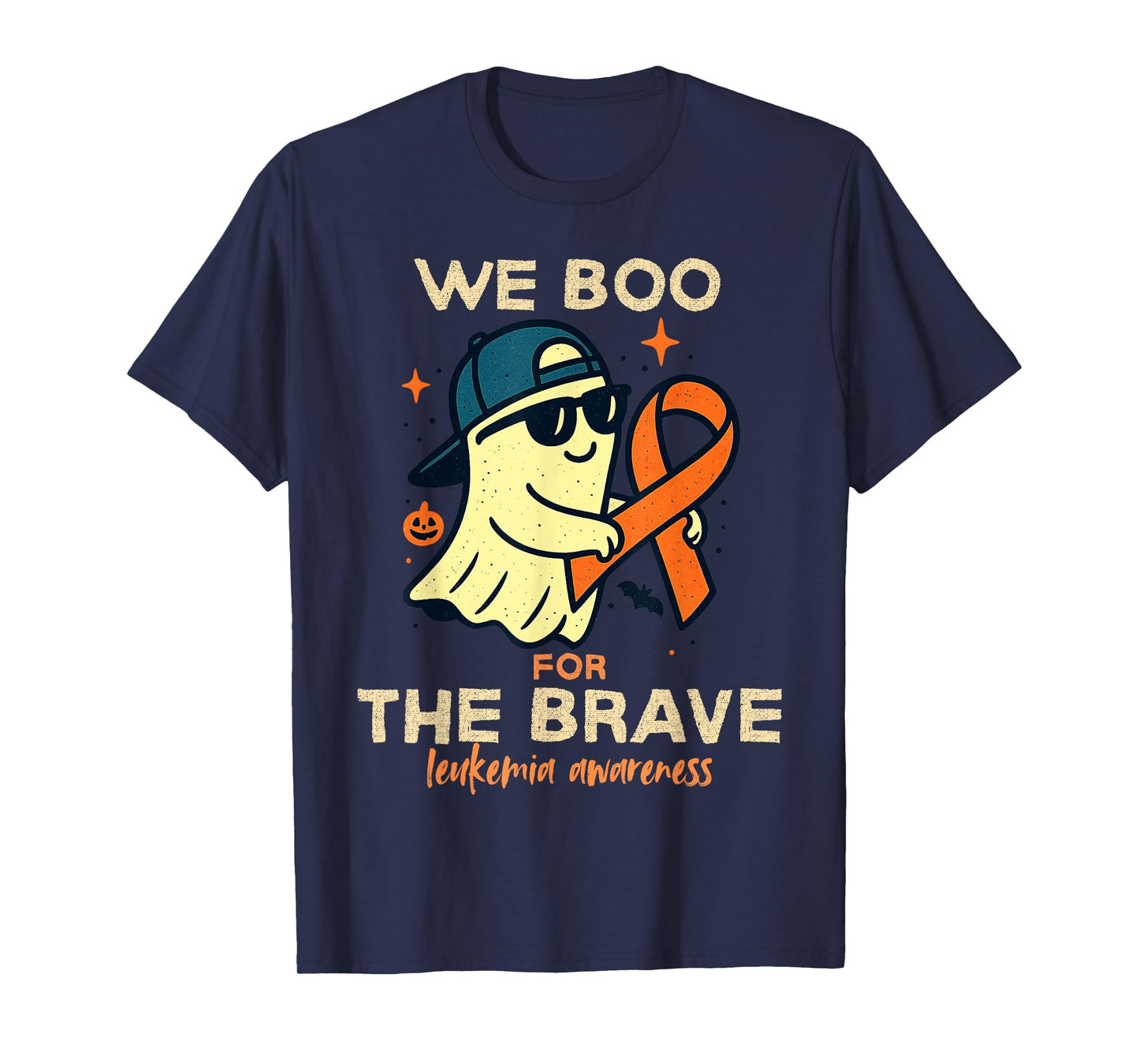 We Boo For The Brave Halloween Leukemia Awareness T-Shirt