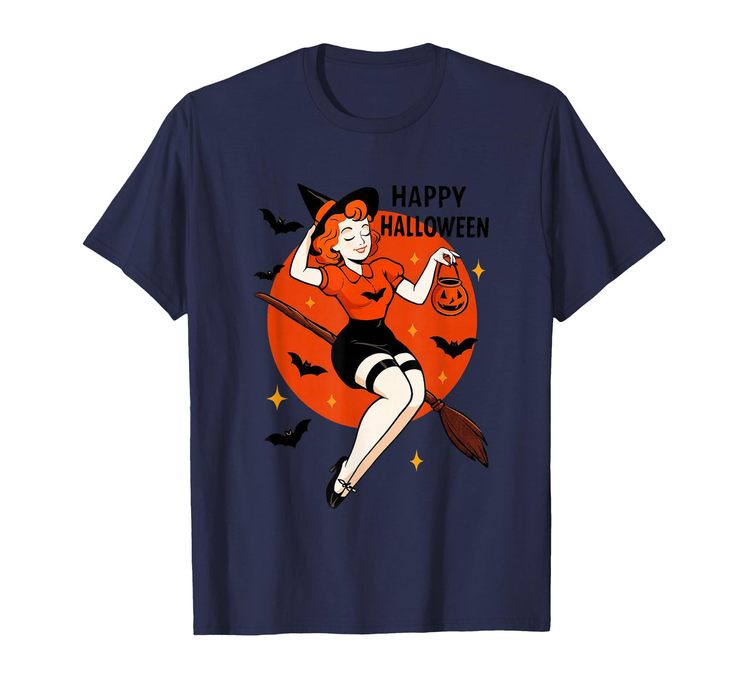 Happy Halloween Witch Broom Ride T-Shirt