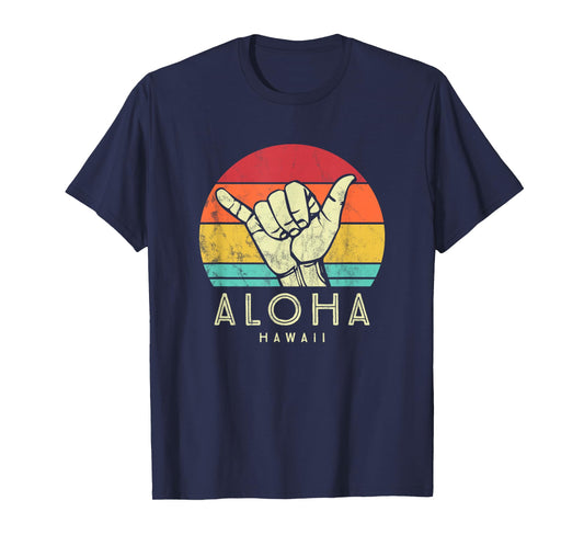 Aloha Hawaii Shaka. Surf hand retro hawaiian T-Shirt