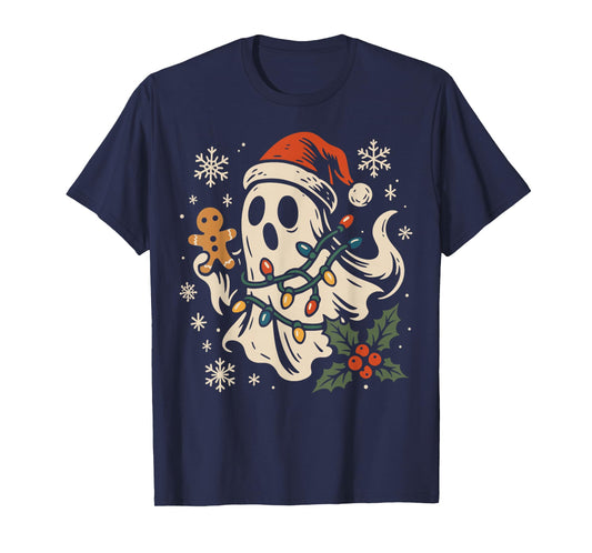 Ghost Christmas Santa Spooky Christmas T-Shirt