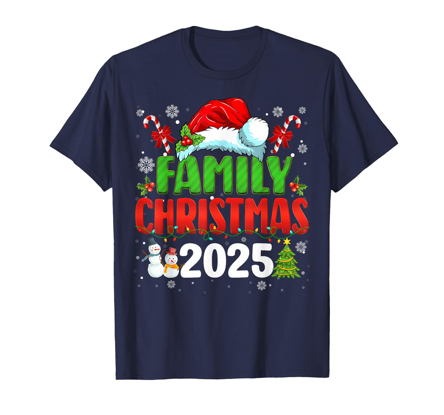 Family Christmas 2025 Matching Outfit Santa Squad Xmas Group T-Shirt