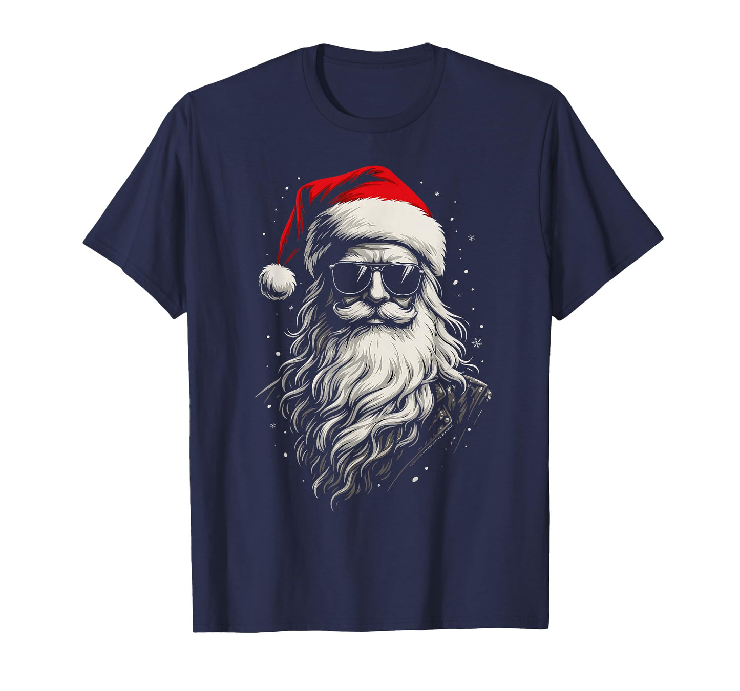 Cool Santa Clause Christmas Funny Santa Sunglasses Men Boys T-Shirt