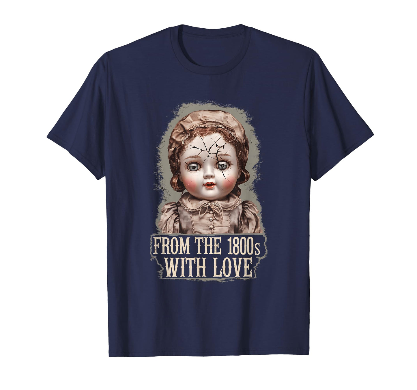 Vintage Porcelain Doll Collector Tee – Antique Creepy Art T-Shirt