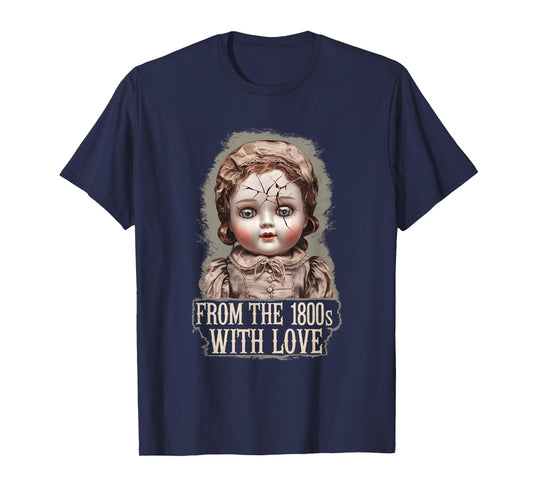 Vintage Porcelain Doll Collector Tee – Antique Creepy Art T-Shirt