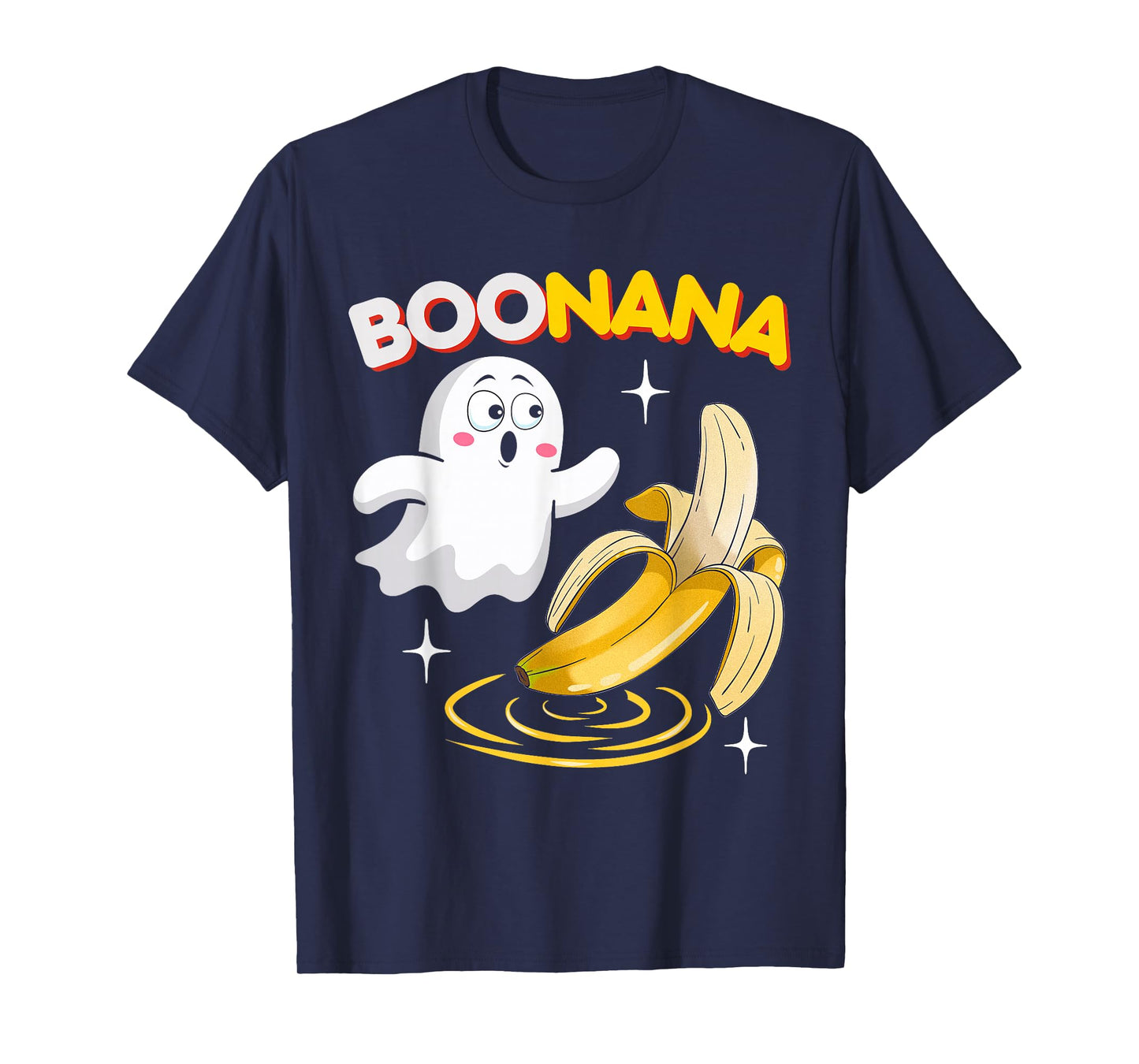 Funny BooNana Halloween Ghost Boo Banana Cute Boy Girl Kids T-Shirt