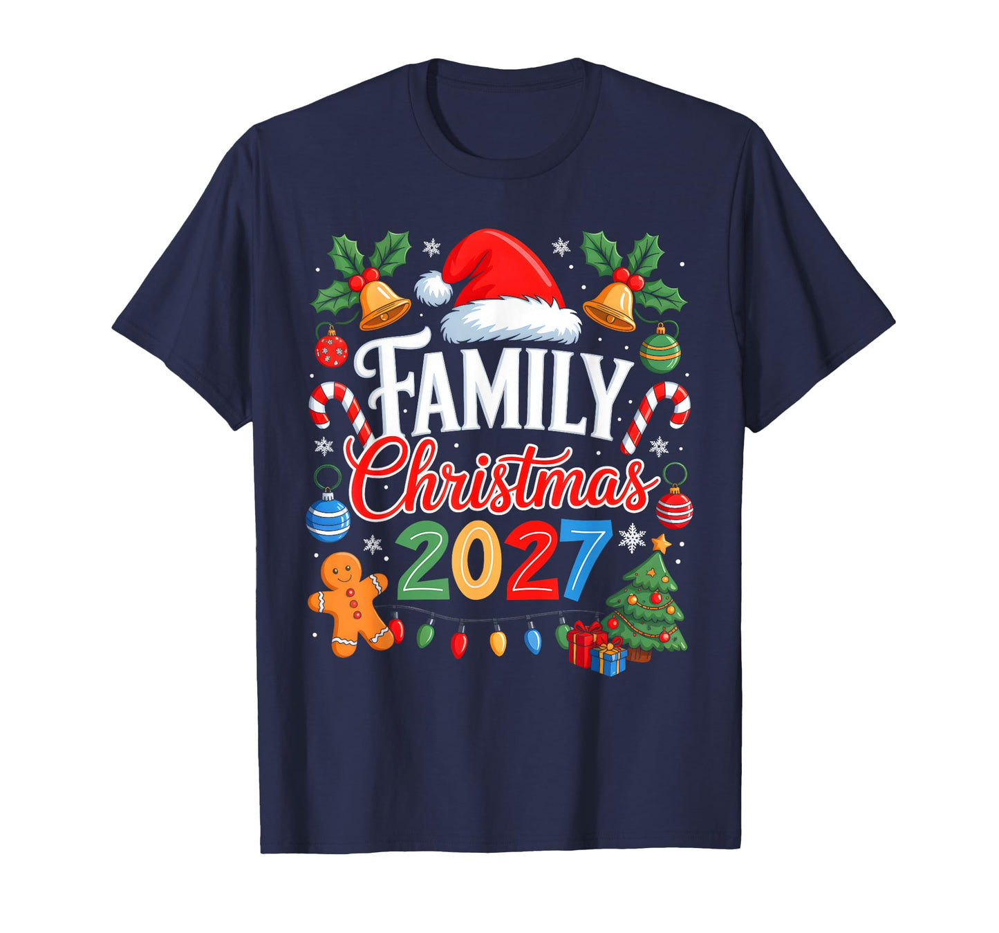 Family Christmas 2027 Matching Pajamas Xmas Family Christmas T-Shirt