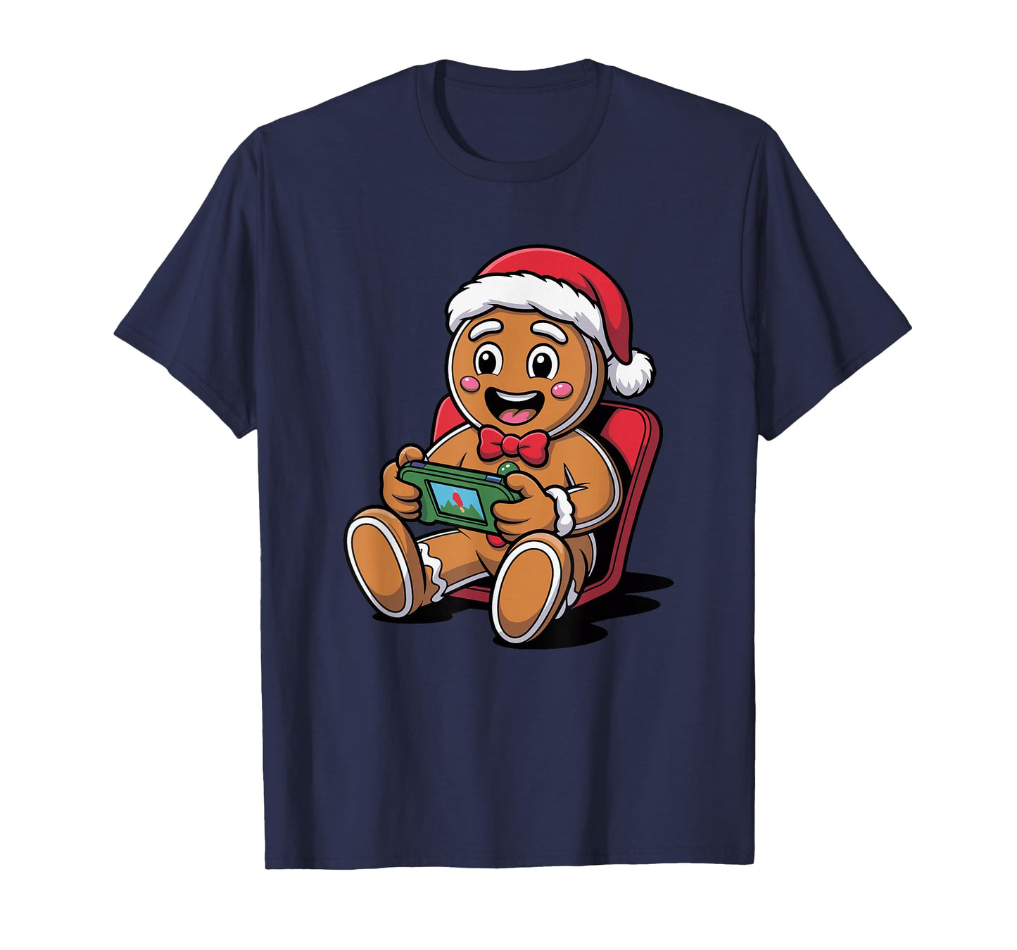 Gingerbread Gamer Christmas Funny Holiday Xmas Pajamas T-Shirt