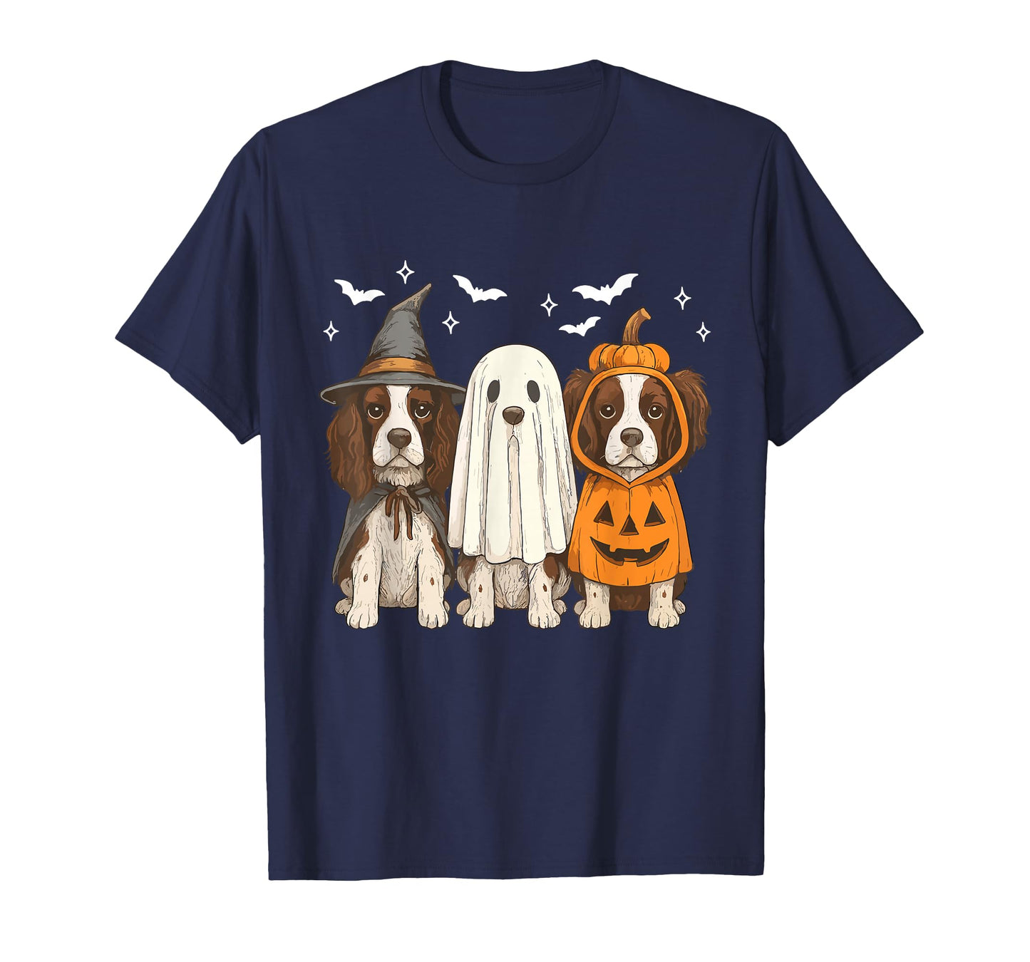Witch English Springer Spaniel Halloween Springer Spaniel T-Shirt