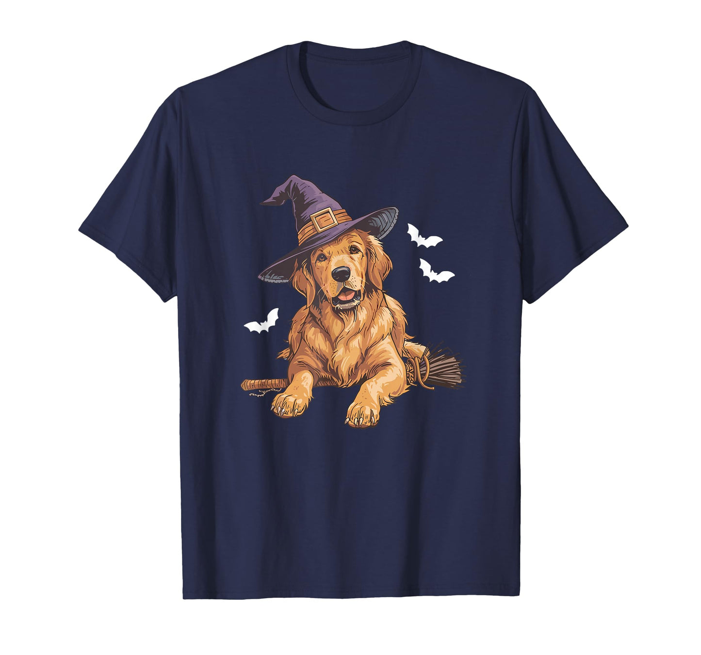 Witch Golden Retriever Halloween Golden Retriever Dog Mom T-Shirt
