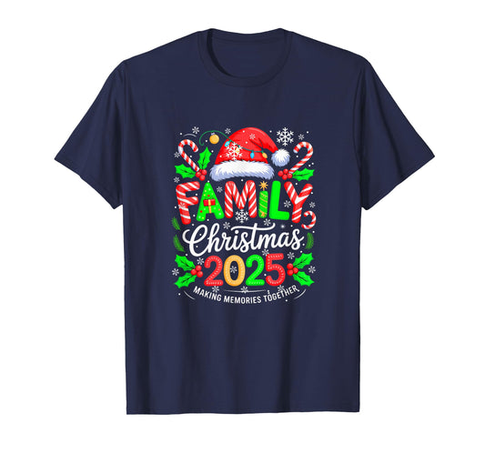 Family Christmas 2025 Colorful Costume Santa Lover Family T-Shirt