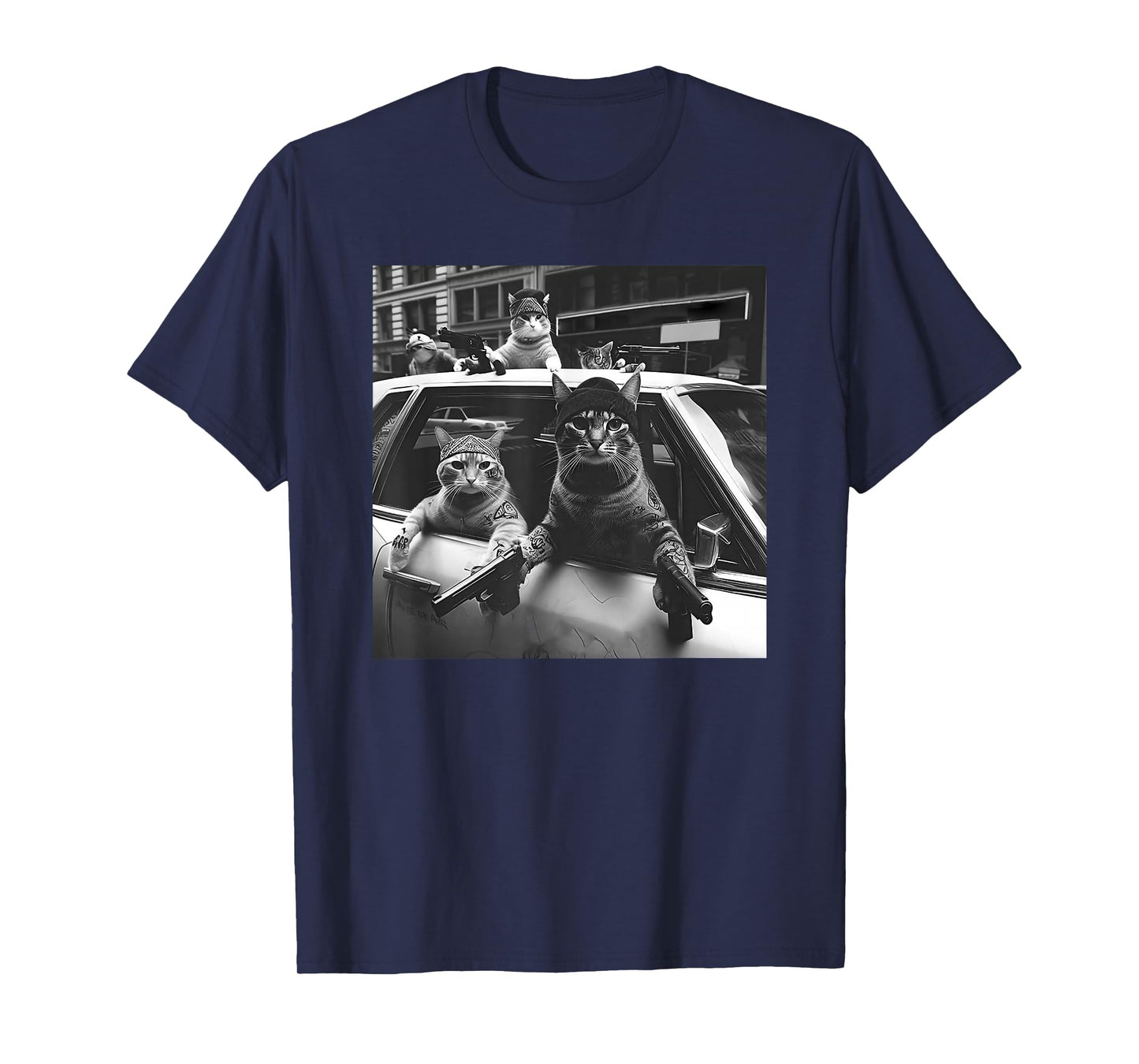 Funny cat Gang Vintage T-Shirt