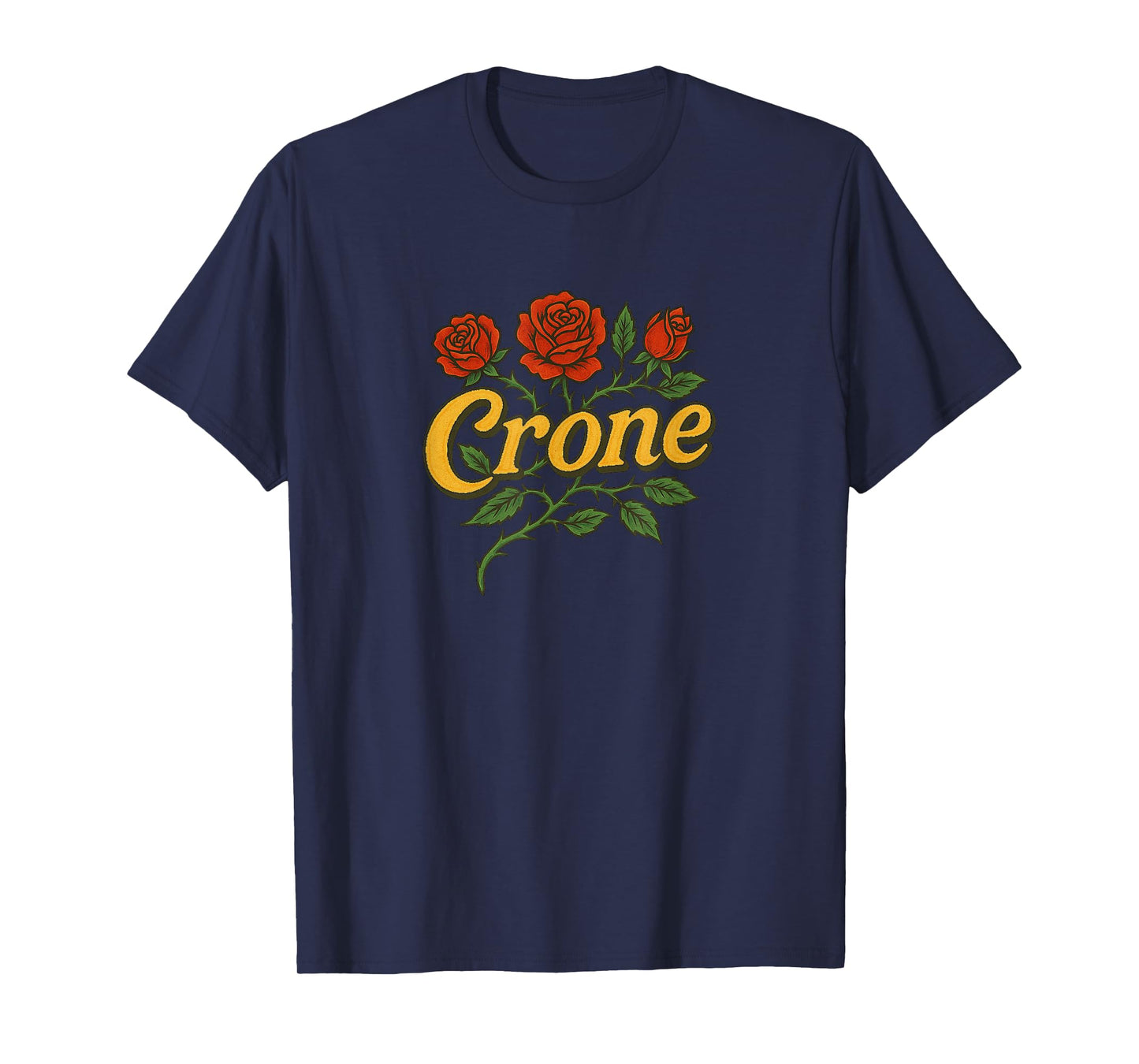 Crone Thorny Roses Art Wise Matriarch Art Crone T-Shirt