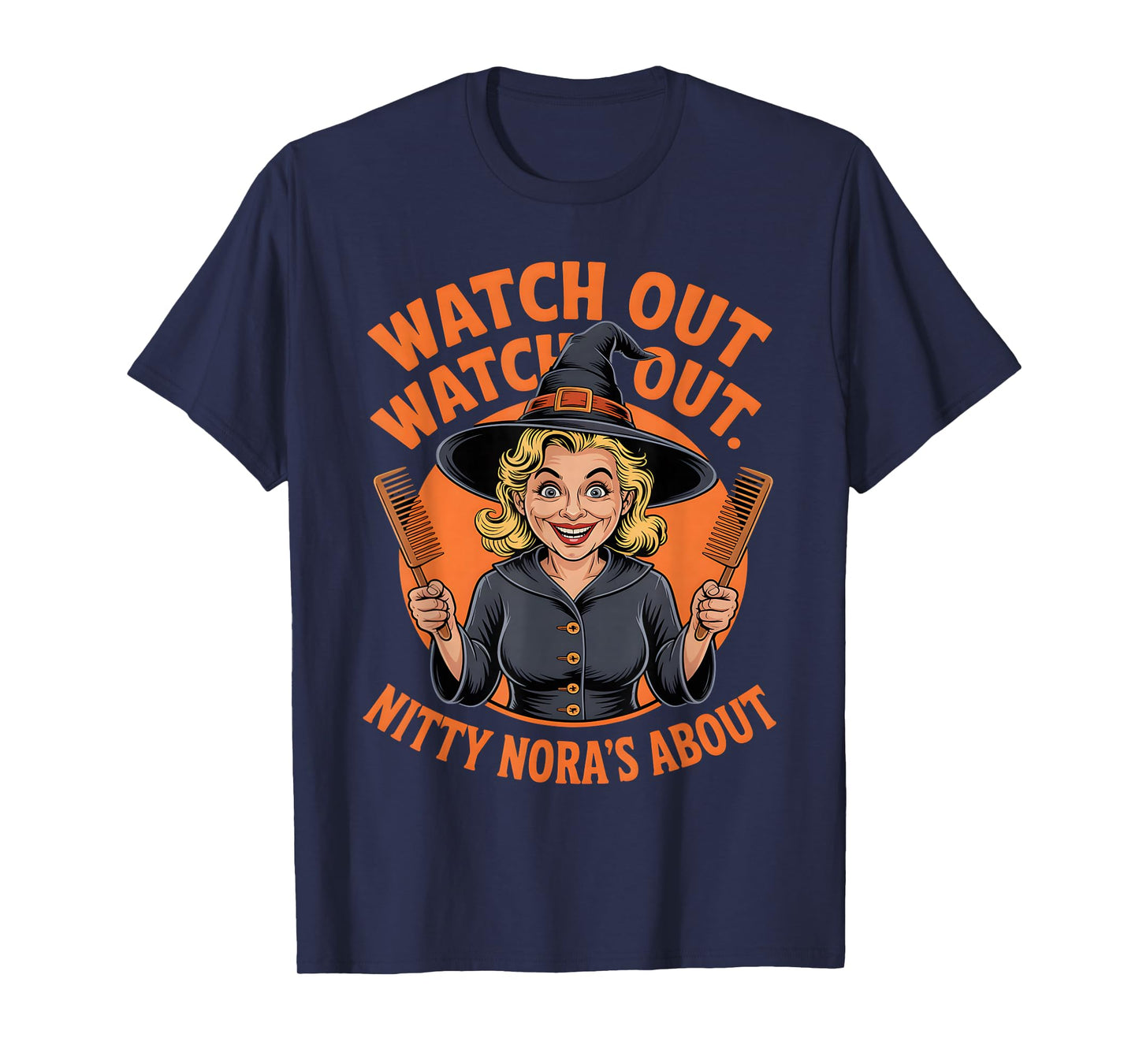 Funny Halloween Witch Nitty Nora Nit Nurse Outfit T-Shirt