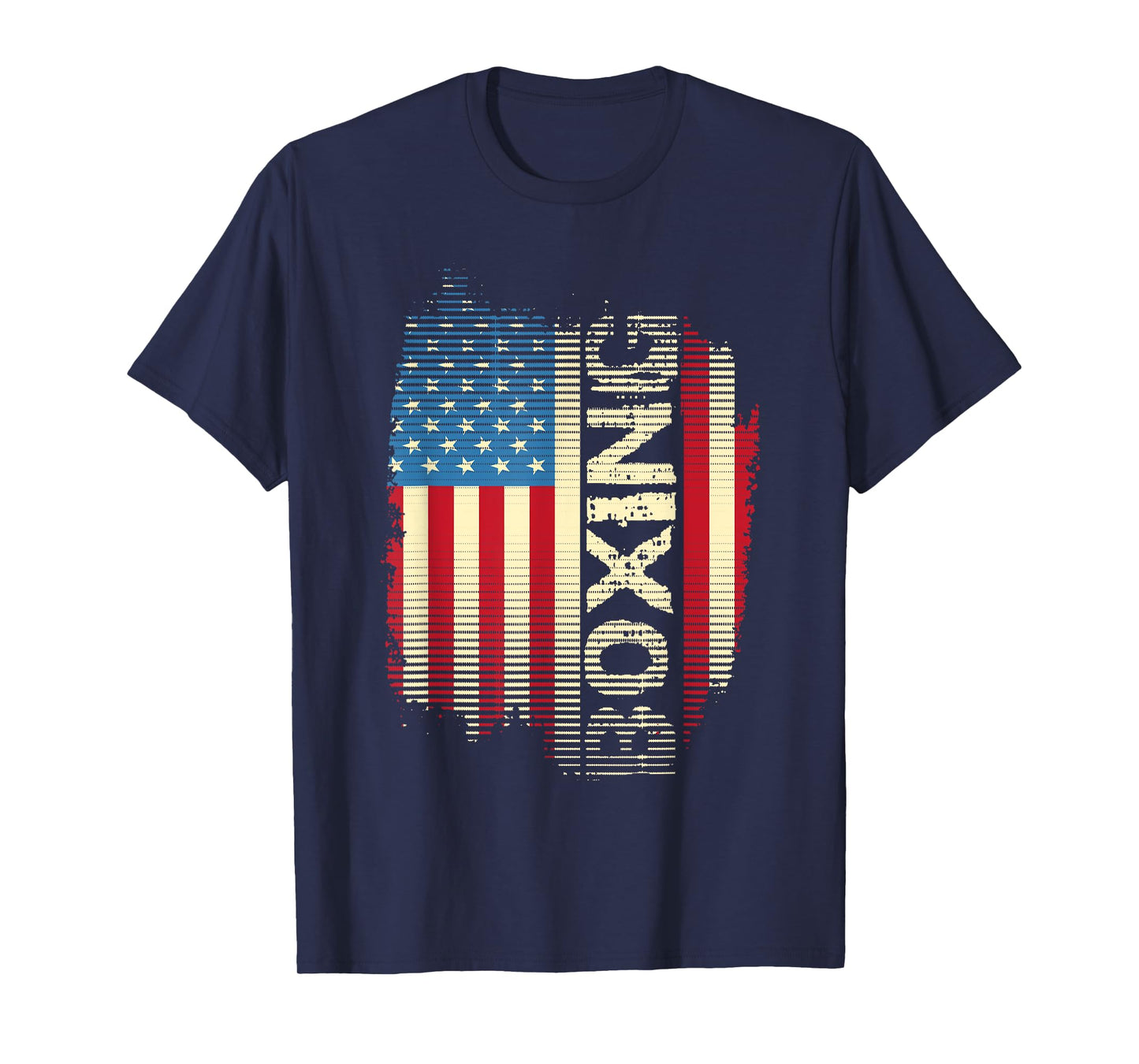 Patriotic USA Flag Boxing Kickboxing Kickboxer Gym Boxer T-Shirt