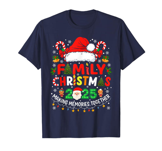 Family Christmas 2025 Matching Outfit Xmas Squad Santa T-Shirt