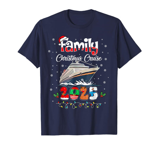 Family Christmas Cruise 2025 Matching Family Cruise Holiday T-Shirt