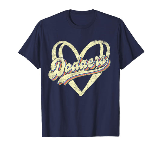 Dodgers Name Retro Vintage First Name Dodgers Lover Usa Flag T-Shirt