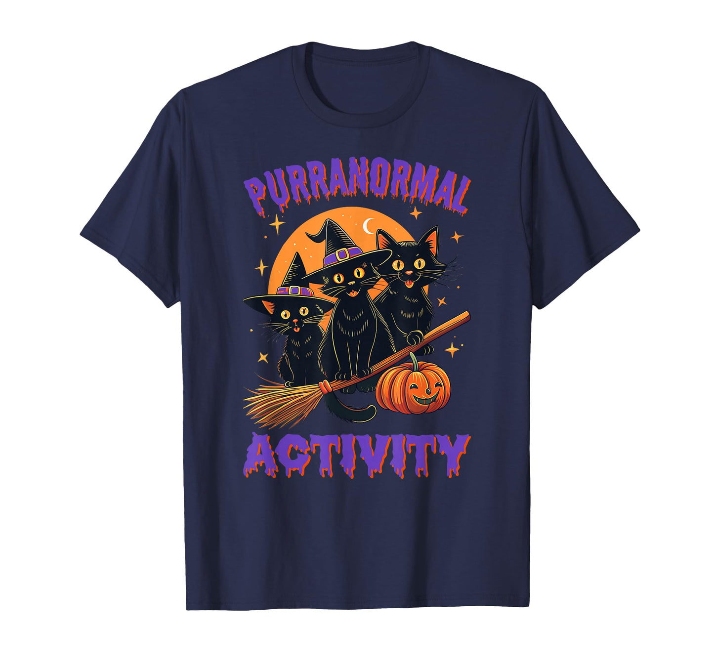 Purranormal Activity Funny Halloween Cat Mom T-Shirt