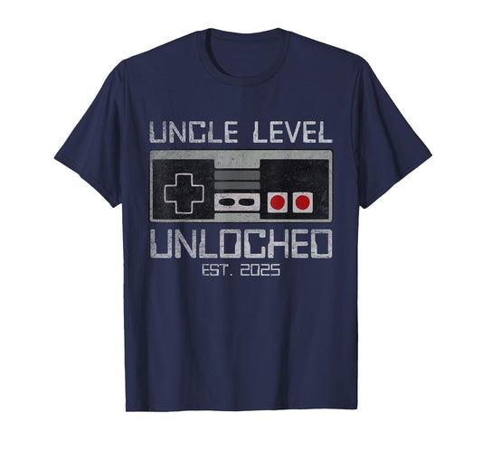 Uncle Level Unlocked 2025 Leveling Up Leveled Up To Uncle T-Shirt