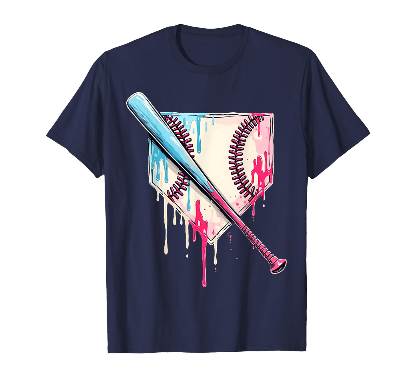 Cool Sport Baseball Home Plate Drip With Sprinkles Drip T-Shirt
