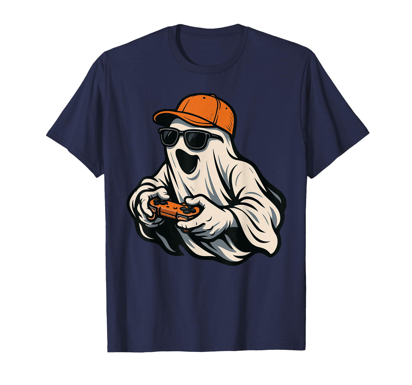 Halloween Boys Kids Ghost Gamer Scary Costume T-Shirt
