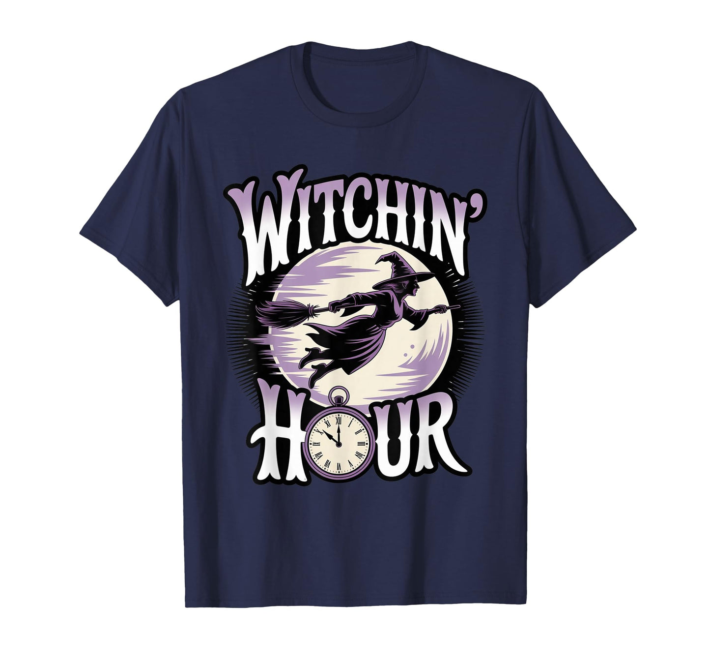 Witchin’ Hour Halloween T-Shirt Spooky Witch Tee T-Shirt