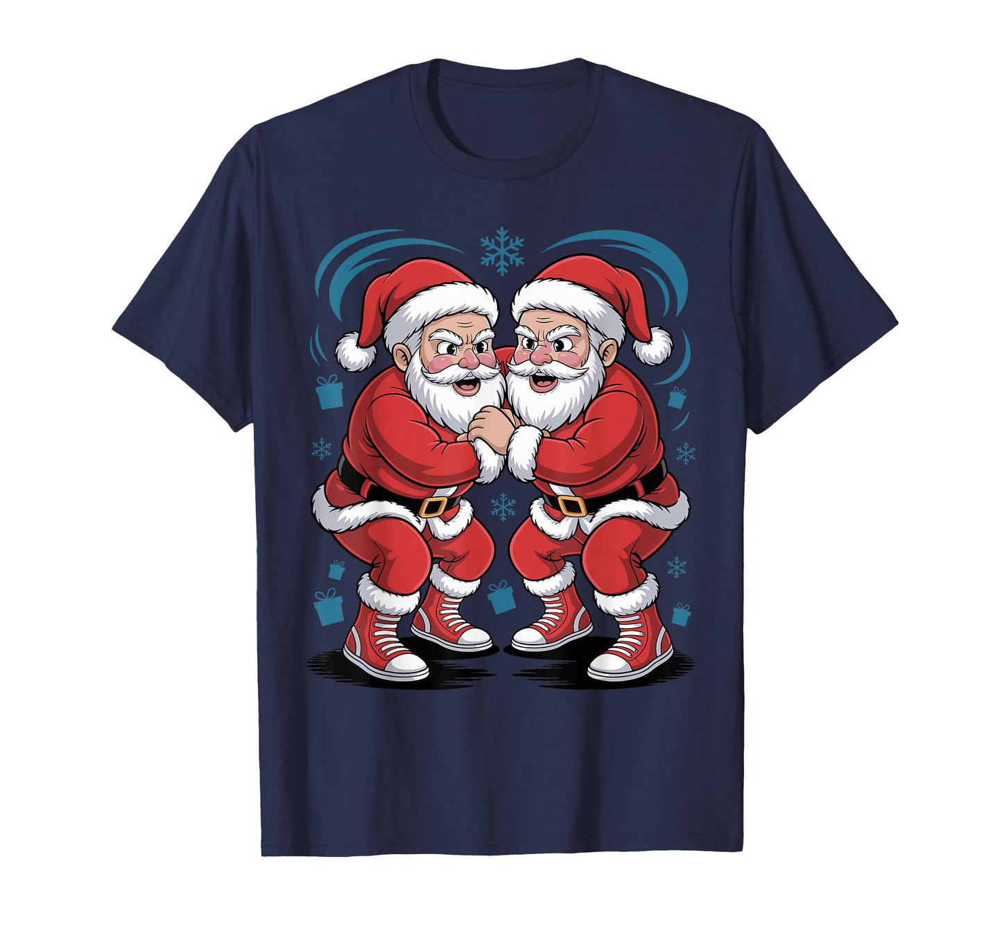 Funny Santa Wrestling Lover Wrestler Xmas Christmas Pajama T-Shirt