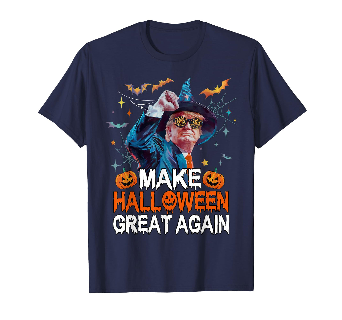 Make Halloween Great Again Funny Trump Spooky Season Witch T-Shirt