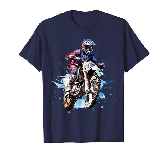 Dirt Bike USA Flag Vintage Motocross Riders Freestyle T-Shirt