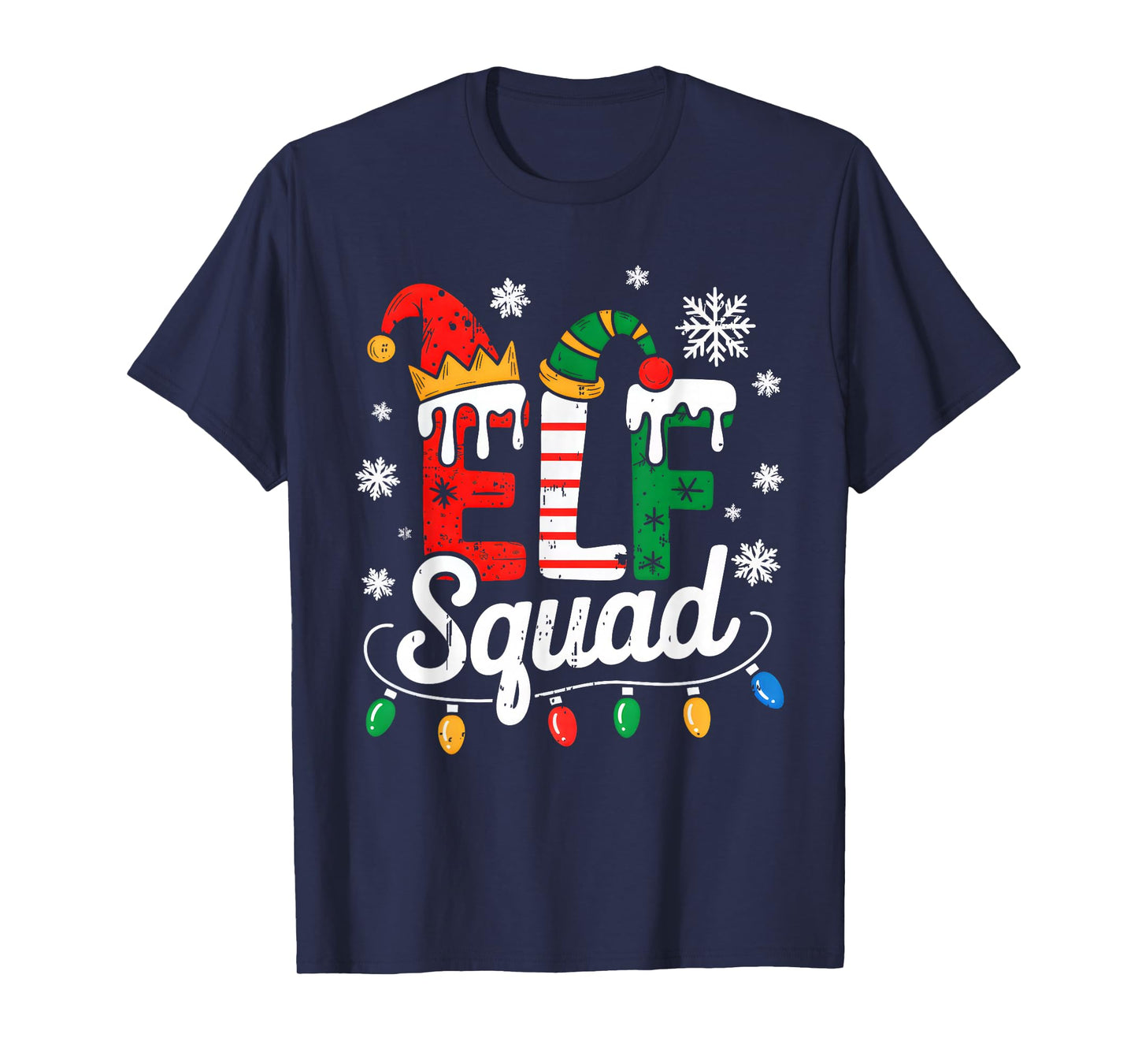Elf Squad Funny Elf Family Christmas Matching Pajamas Xmas T-Shirt