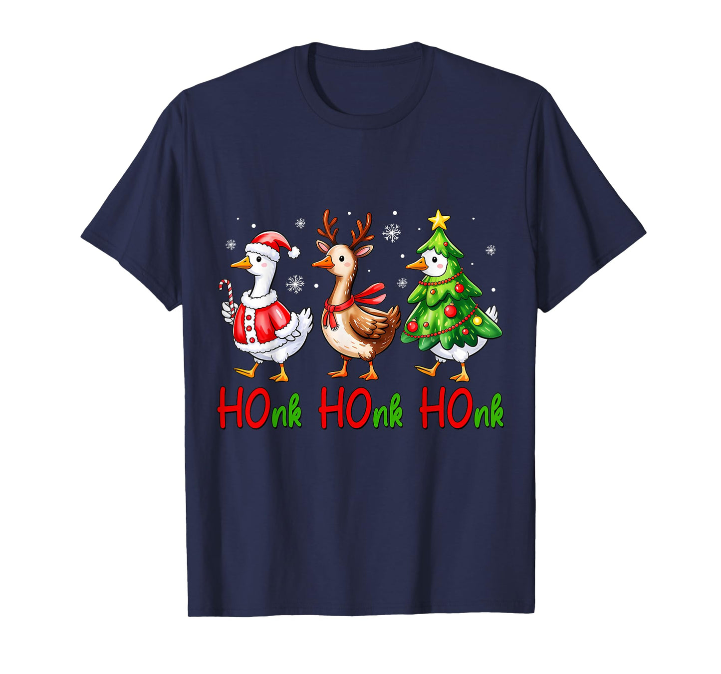 Funny Christmas Ho Ho Ho Santa Claus Goose Honk Costume Pjs T-Shirt