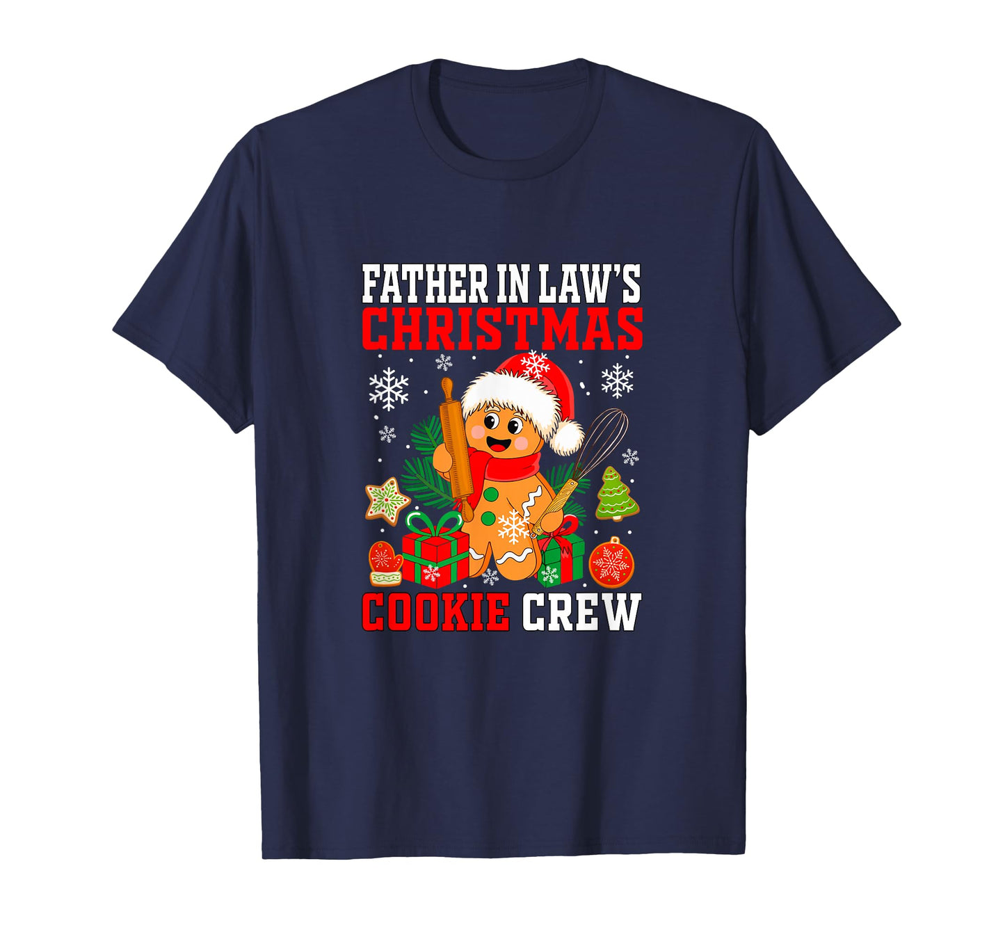 Father in Law's Christmas Cookie Crew Santa Cookies Baker T-Shirt