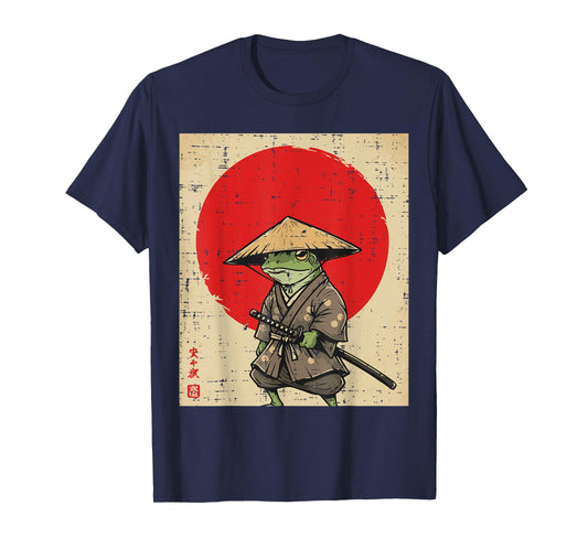 Japanese Frog Samurai Katana Sun Kimono Art Men Women Kids T-Shirt