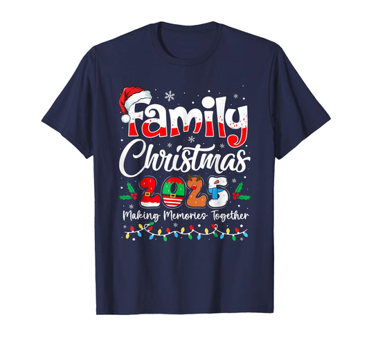 Family Christmas 2025 Matching Outfit Xmas Squad Santa T-Shirt