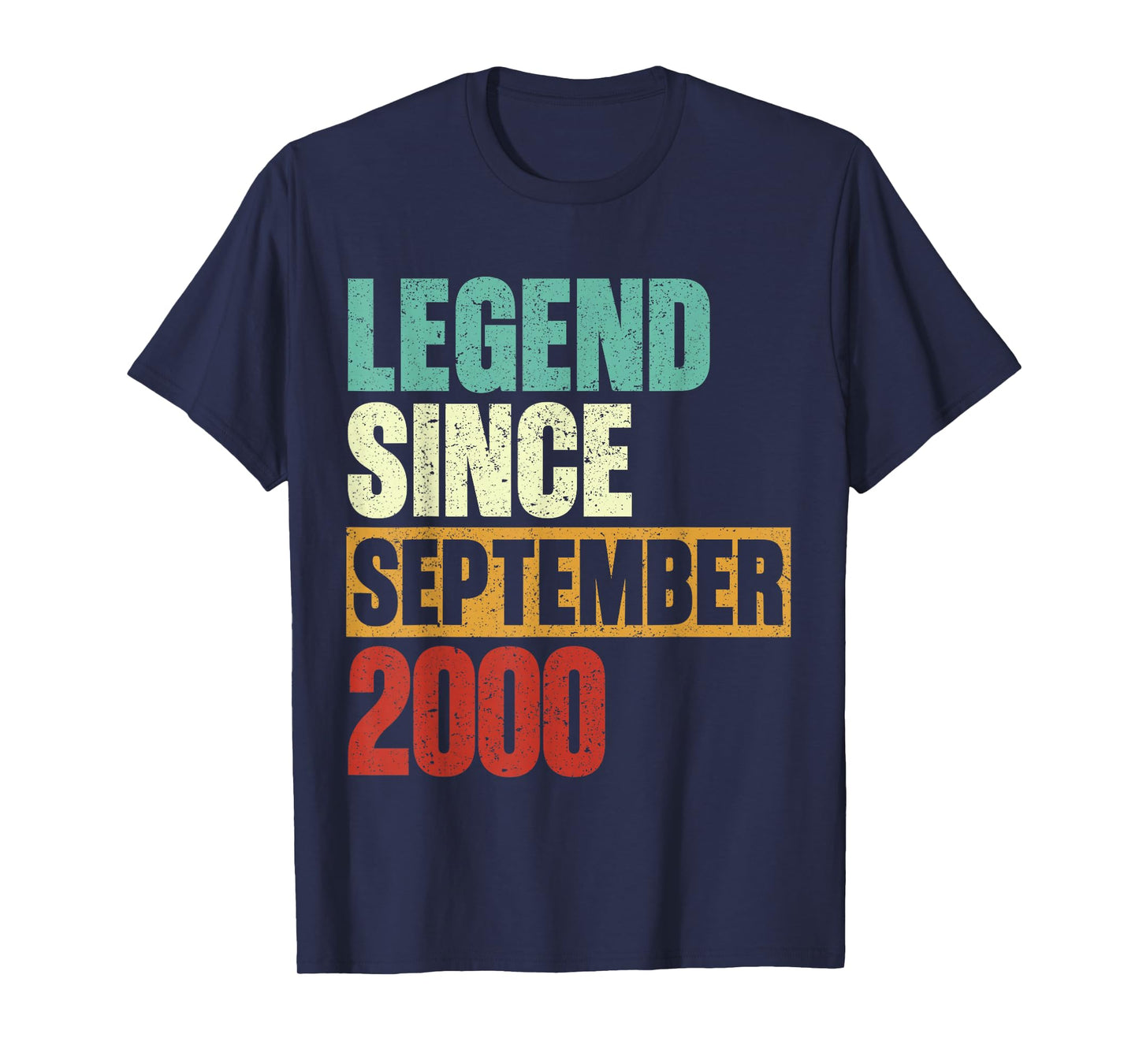 Vintage Legend Since September 2000 25th Birthday Men Women T-Shirt