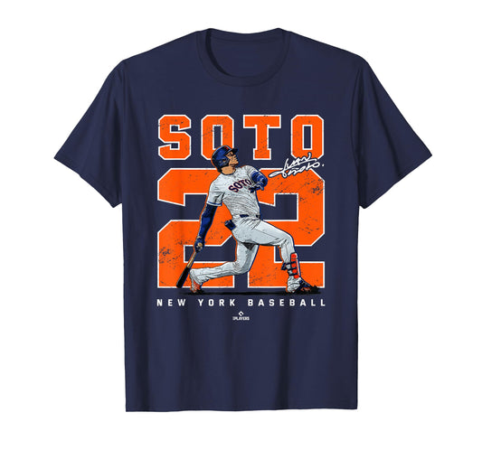Number & Portrait Juan Soto New York Baseball MLBPA T-Shirt