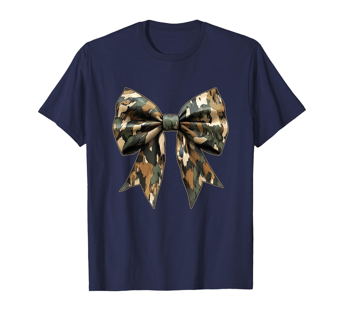 Camouflage Girls Camo Bow Camo Coquette Bow Hunting Women T-Shirt