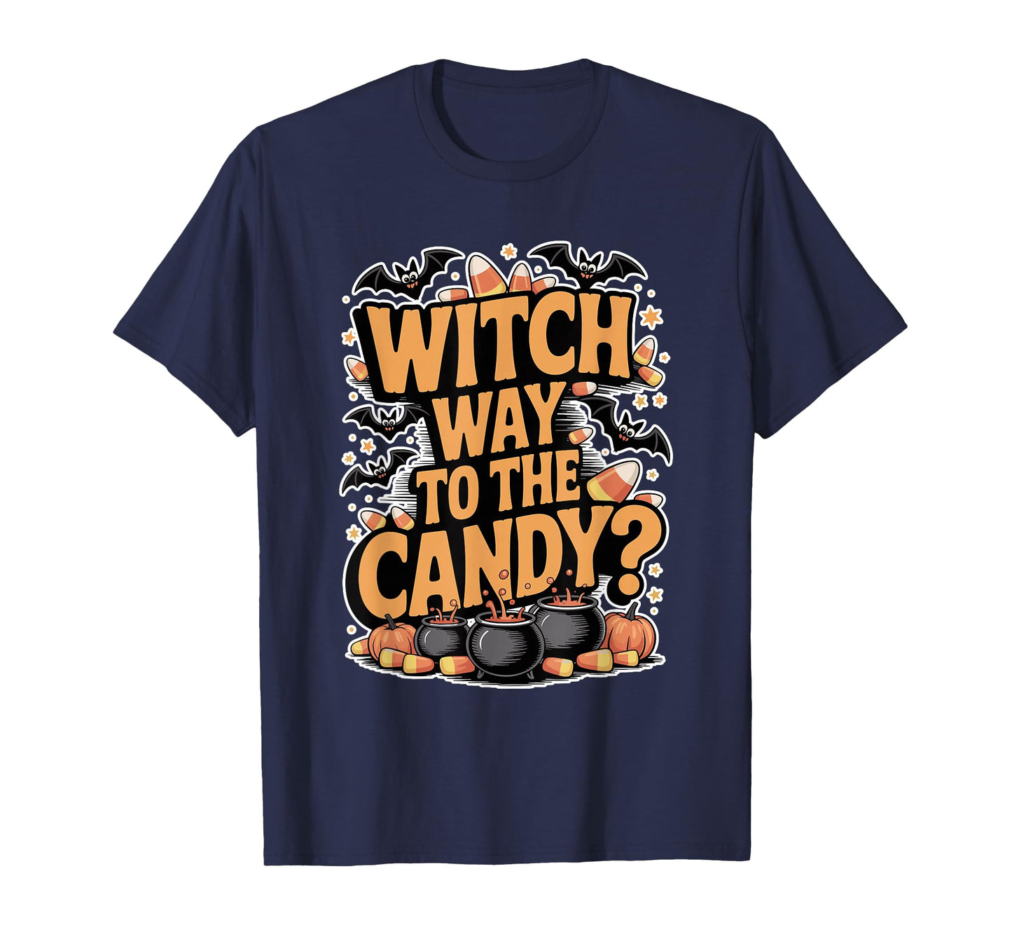 Halloween Witch Way to The Candy Trick Or Treat Fun T-Shirt