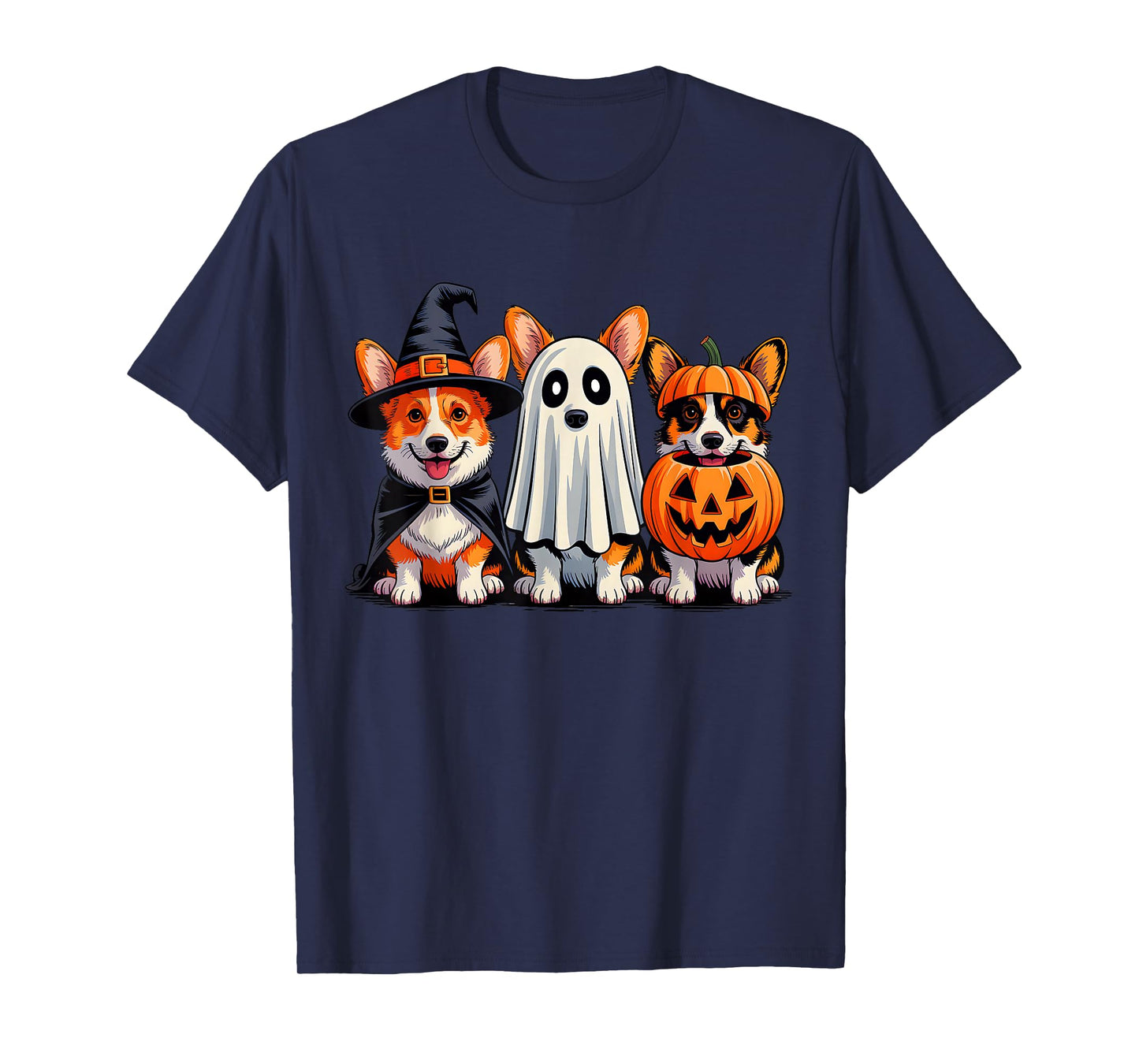 Corgi Halloween Funny Dog Lover Pumpkin Witch Ghost Boo T-Shirt