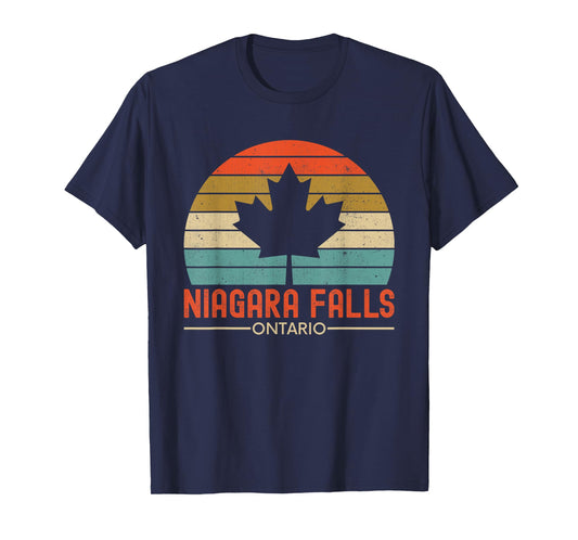 Niagara Falls Canada Ontario Vintage Retro Souvenirs Maple T-Shirt