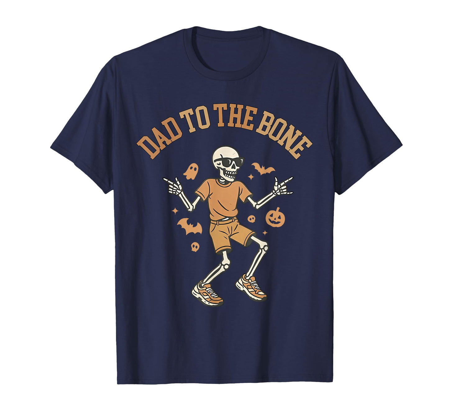 Funny Skeleton Dad to The Bone Halloween Costume Tee T-Shirt