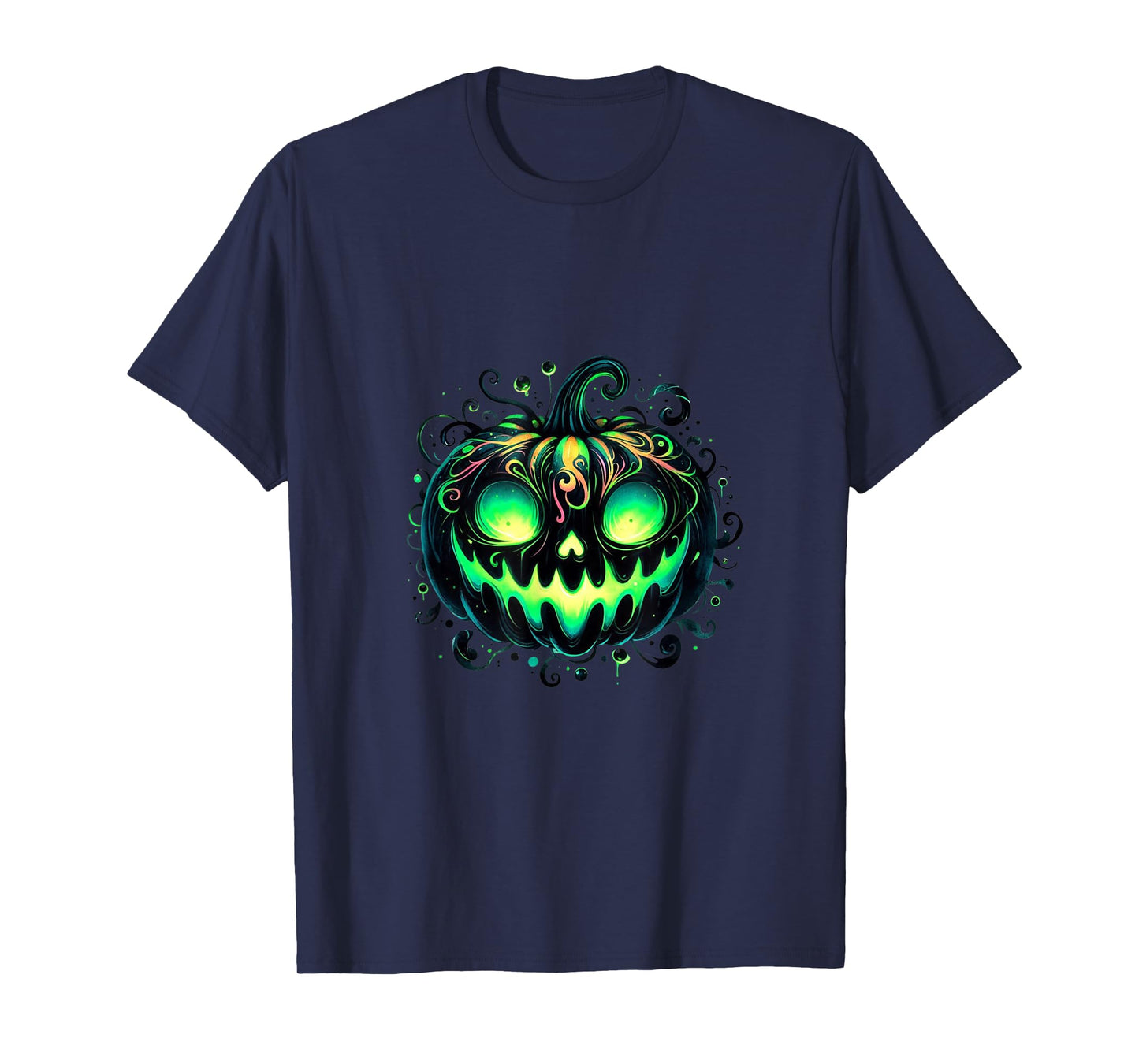 Amazing Spooky Creepy Halloween Full Moon Pumpkin T-Shirt