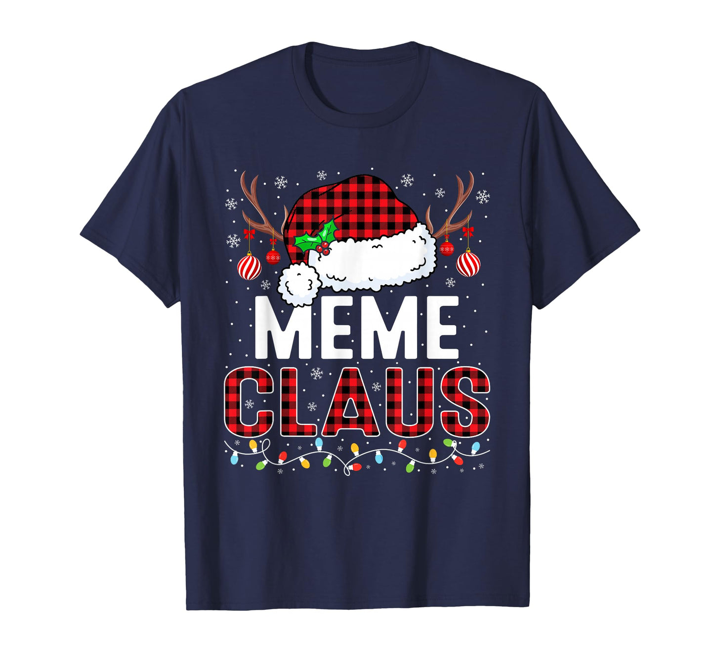 Christmas Lights Meme Claus Family Matching Xmas Pajama T-Shirt