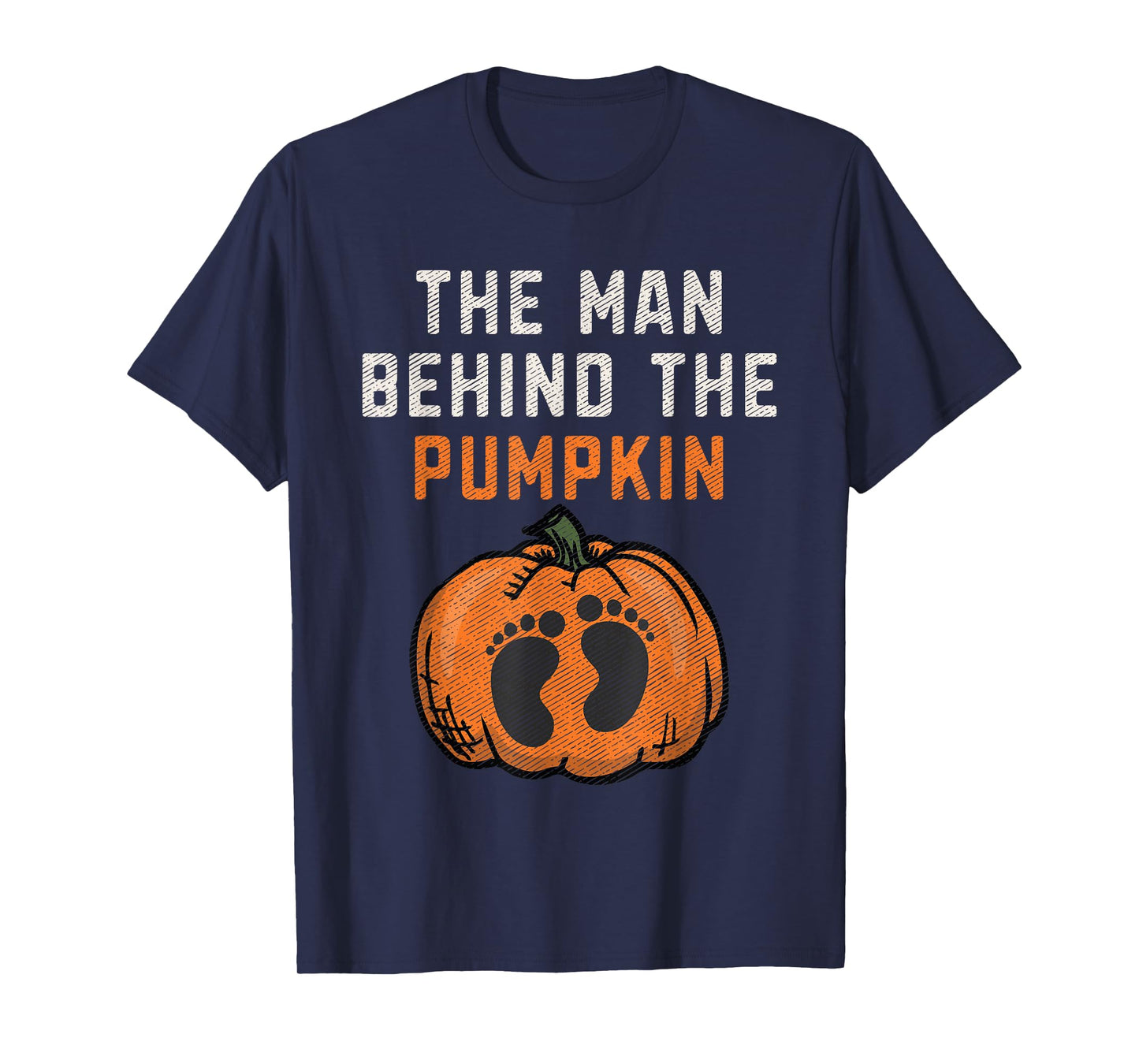 The Man Behind The Pumpkin Dad Halloween Pregnancy Reveal T-Shirt