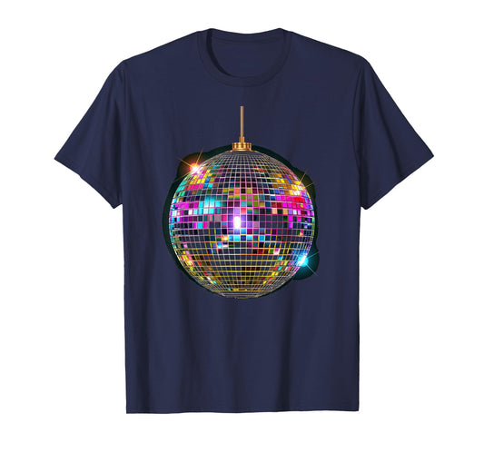 Coloured Disco Ball Vintage Retro House Disco Ball Cool Party T-Shirt